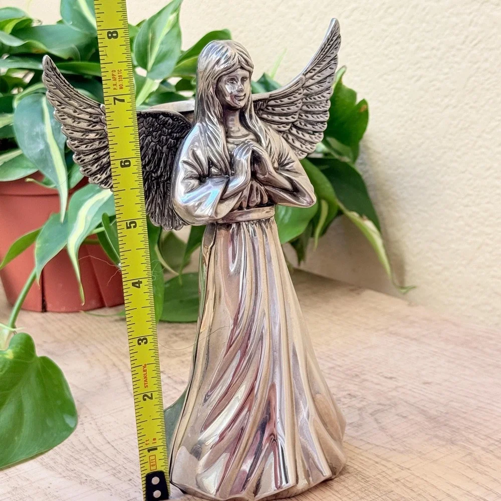 Vintage International Silver Company Angel Silver Plated Taper Candle Holder